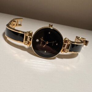 Anne Klein Gold and Black Women's Watch